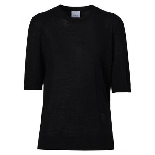  BURBERRY/博柏利 女士黑色棉质短袖T恤 80422021 PLFSX