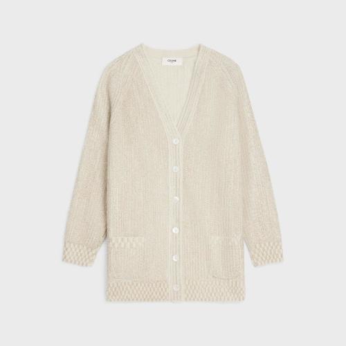  CELINE赛琳思琳 22年秋冬 女士 针织衫 CARDIGAN LONG BRODé COTES MOHAIR SOIE 2A51X873Q.01