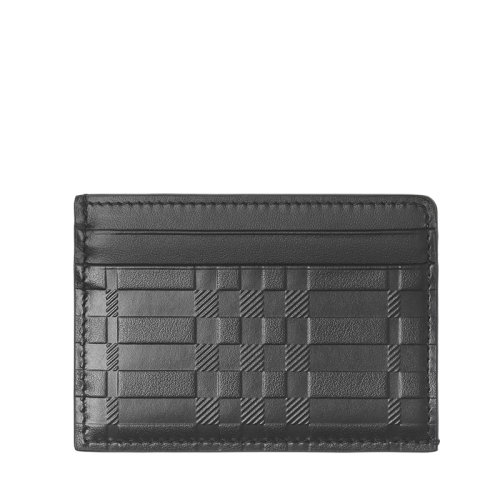 BURBERRY/博柏利  男士黑色格纹压花皮革卡包80493171