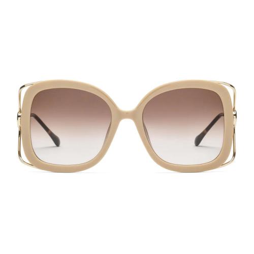  GUCCI古驰 22年秋冬 男士 饰马衔扣长方形镜框太阳眼镜 680871 J1691 9223