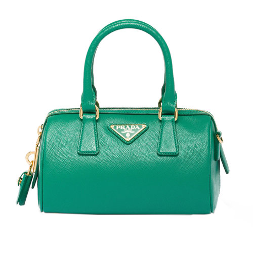 PRADA/普拉达 22新款 女士绿色芒果色saffiano皮革珐琅金属可斜挎单肩手提包1BB846_NZV_F0458_V_XOO