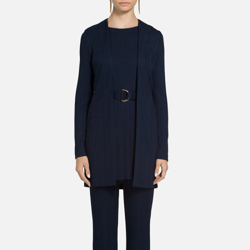 St.John/盛蔷简洁大气轻熟条纹长袖女士针织衫/毛衣K60Z012