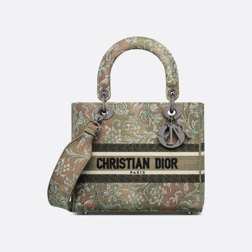  DIOR迪奥 22年秋冬 女士 单肩包 中号 Lady D-Lite 手袋 M0565BRWG_M86E