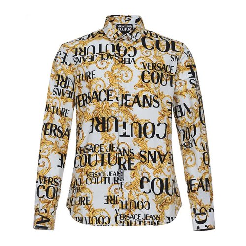  VERSACE JEANS COUTURE 男士印花棉质长袖衬衫 B1GVA6S3 S0634 003 PLFSX