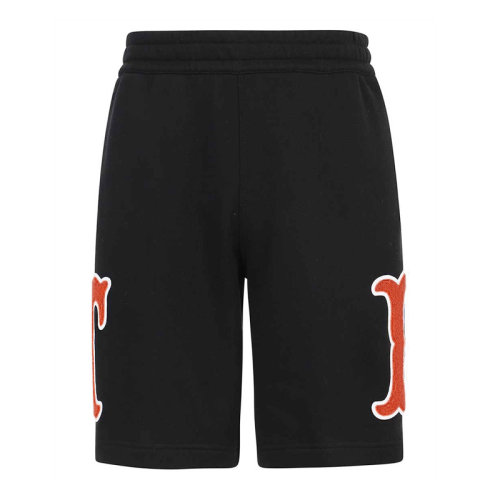 Burberry/博柏利 男士黑色棉质经典TB字母徽标贴饰内侧抽绳式裤腰男裤短裤 8042700