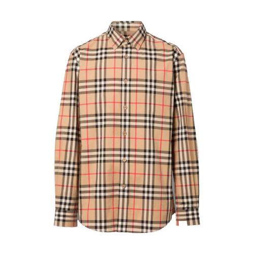  BURBERRY 22年秋冬 男士 格纹棉府绸衬衫 80208631