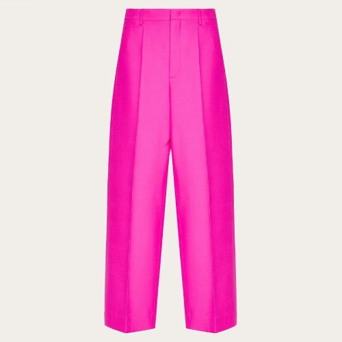  VALENTINO华伦天奴 22年秋冬 男士 休闲裤 PANTALON EN CREPE COUTURE 1V0RBI958U1UWT