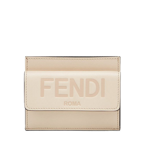 FENDI/芬迪 20  女士粉色小牛皮徽标翻盖按扣卡包8M0423AAYZF1BA9