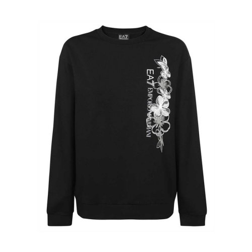  Emporio Armani/安普里奥阿玛尼 女士黑色棉质卫衣 6KTM10 TJ5FZ 0200 PLFSX