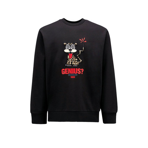 Moncler/蒙克莱 22年秋冬新款 1952系列 男士黑色纯棉豹猫图案卫衣H20928G00003M2327999