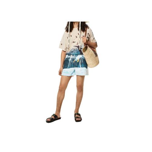  LOEWE罗意威 22年秋冬 男士 短袖T恤 All-over surf print T-shirt in cotton H616Y22X23-2396
