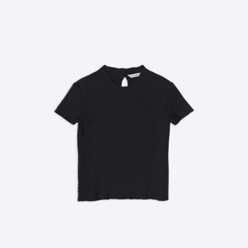  BALENCIAGA巴黎世家 22年秋冬 女士 短袖T恤 Top in Black 706297T32481000