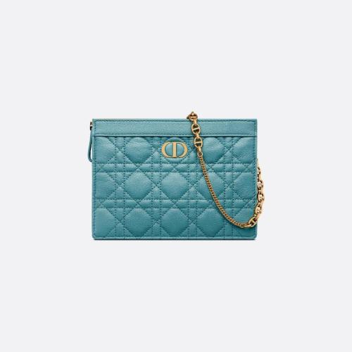  DIOR迪奥 22年秋冬 女士 手拿包 Pochette zippee a chaine Dior Caro S5106UWHC_M08Z
