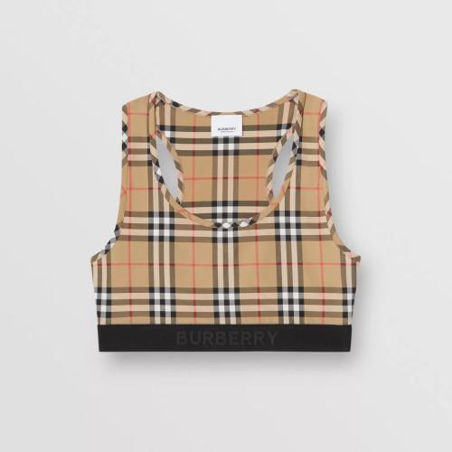  BURBERRY 22年秋冬 女士 Vintage 格纹徽标装饰运动上衣 80328771