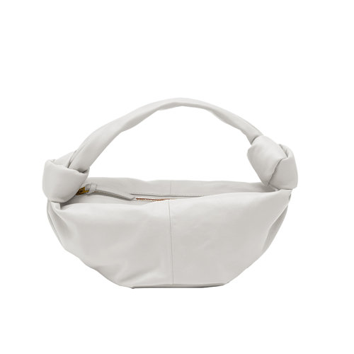 Bottega Veneta/葆蝶家 22新款 女士白色小牛皮皮革双结手提包629635V1BW09009