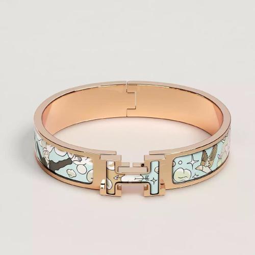  HERMES爱马仕 22年秋冬 女士 手镯 Bracelet Clic H Dans les Nuages H702311FOE4GM