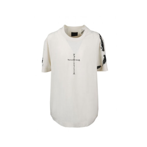 Givenchy/纪梵希  女士 时尚百搭 女装 白色棉质圆领短袖T恤 BW707Z3Z5P-267 HJH0034C