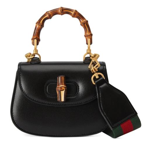 GUCCI古驰 22年秋冬 女士 Gucci Bamboo 1947系列竹节手提包 686864 10ODT 1060