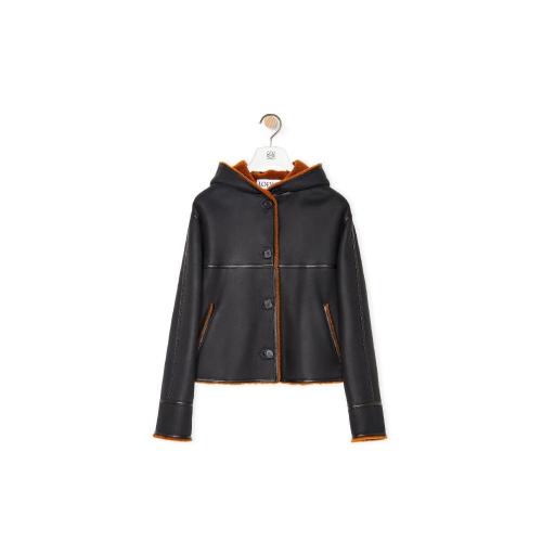  LOEWE罗意威 22年秋冬 女士 夹克 Hooded jacket in shearling S359Y19L20-1329