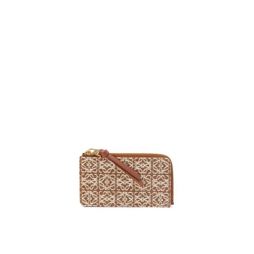  LOEWE罗意威 22年秋冬 女士 卡包 Coin cardholder in jacquard and calfskin C604Z40X02-2713