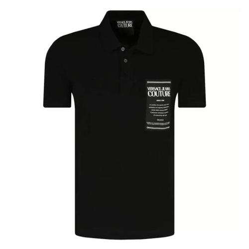 VERSACE JEANS/范思哲牛仔 男士黑色棉质短袖Polo衫 E3GWA7T9-36571-899