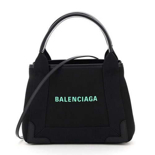 Balenciaga/巴黎世家 女士拼色棉质经典字母徽标装饰单肩包斜挎包手提包女包 390346-2HH7N-1063