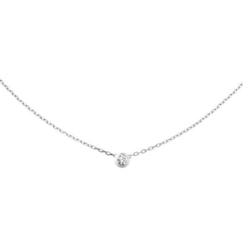 CARTIER/卡地亚 DIAMANTS LéGERS大号款18K金白金钻石项链 B7215400