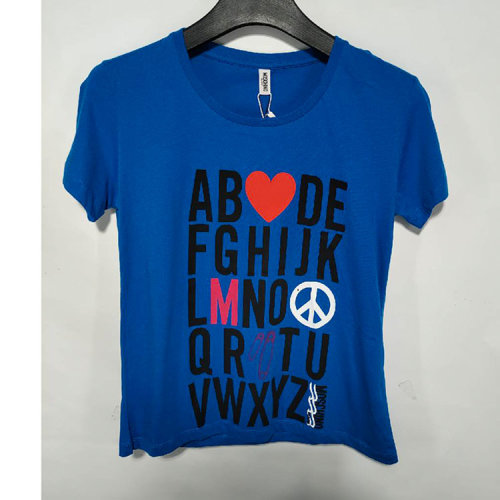 MOSCHINO/莫斯奇诺蓝色女士短袖T恤 蓝色（商品瑕疵）