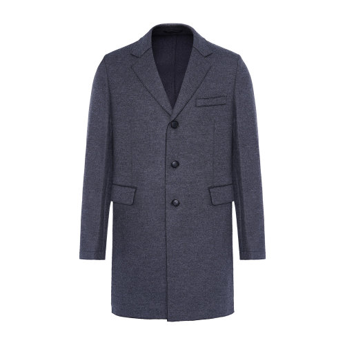 Emporio Armani 男士 灰色 长款单排扣Chesterfield大衣 91LC90-91904-631