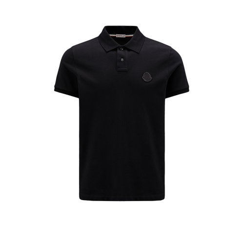 Moncler/蒙克莱 22年秋冬新款 男士黑色纯棉徽标贴片短袖polo衫H20918A0000584556999