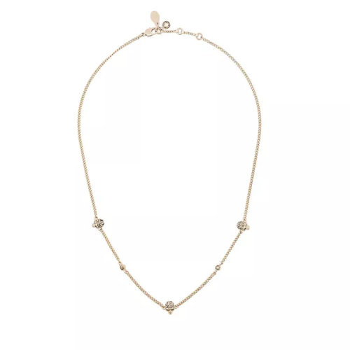 Alexander McQueen/亚历山大麦昆 女士 金色骷髅头时尚项链 553658J160K7285