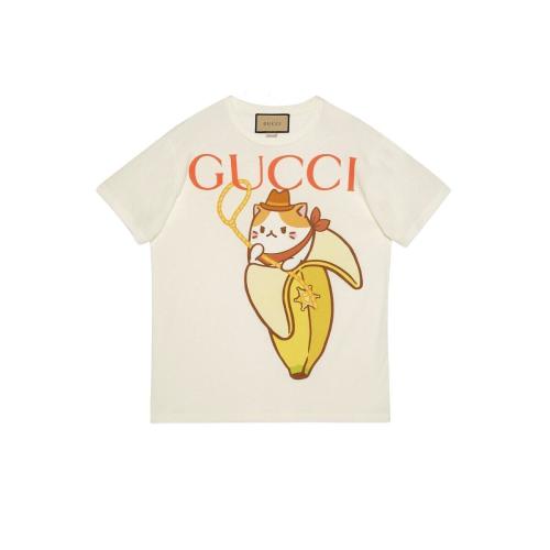  GUCCI古驰 22年秋冬 女士 Gucci和Bananya印花棉质T恤 615044 XJD82 9095