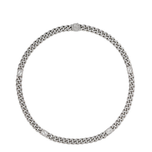 GUCCI/古驰  钯金色效果金属双G细节互扣式项链675766I46010926