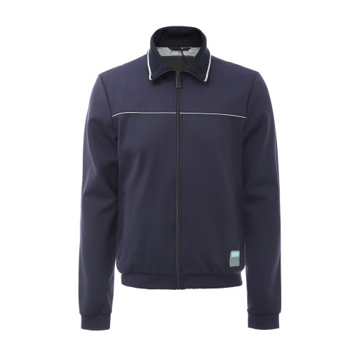 立领深蓝色男士夹克 PRADA/普拉达 男士外套 休闲夹克 上装