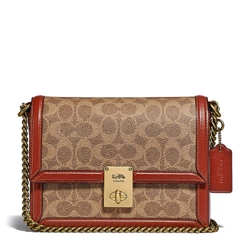 COACH/蔻驰 经典标志帆布HUTTON 单肩包 3492