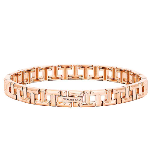 Tiffany & Co./蒂芙尼 18K金 玫瑰金 True 窄式手链GRP10612