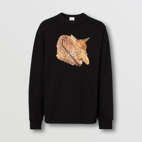  BURBERRY 22年秋冬 男士 小鹿图案棉质运动衫 80563131