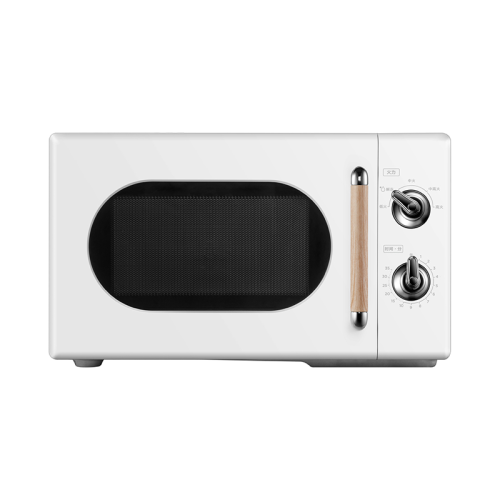 Midea/美的复古旋钮双控微波炉360°转盘式加热20升旋钮双控PM2004白色