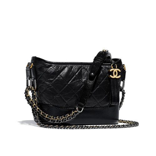 CHANEL/香奈儿 香奈儿GABRIELLE小号流浪包 复古小牛皮光滑小牛皮A91810 Y61477