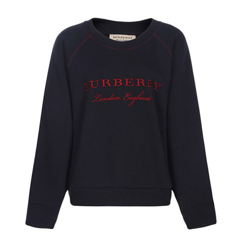BURBERRY/博柏利 女装 服饰 时尚 深蓝色棉质长袖T恤 女卫衣 4052979