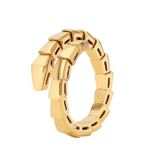 BVLGARI/宝格丽 22新款SERPENTI Viper系列 18K金黄金几何风格戒指指环358643