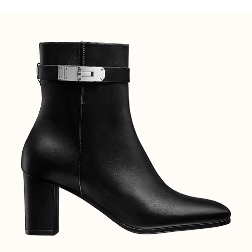 HERMES/爱马仕  21早春新款女士黑色小牛皮高跟靴 H182102Z02350