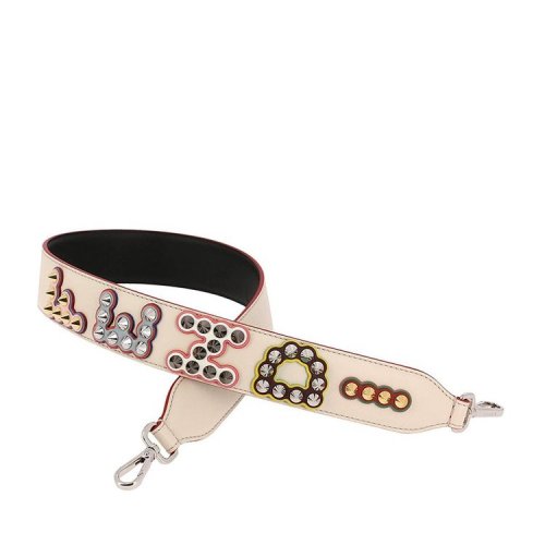 FENDI/芬迪   logo字母  百搭 女士彩色皮质时尚包袋配件包带 FD8AV077A0Y5F10V3