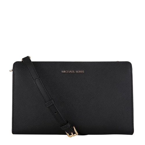 MichaelKors/迈克·科尔斯女士黑色牛皮简单大气单肩斜挎包