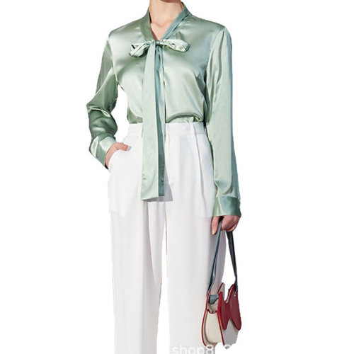 GeleiStory/GeleiStory 春夏新款真丝衬衣高端减龄重磅桑蚕丝时尚洋气衬衫女 女装＞女士衬衫＞女士长袖衬衫