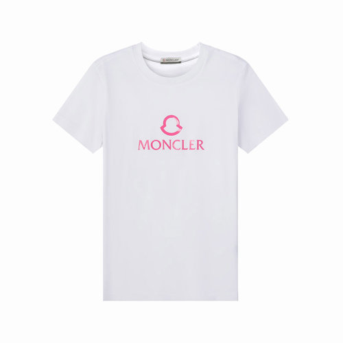 Moncler/蒙克莱女士棉质圆领短袖T恤徽标图案 8C00006 809CR
