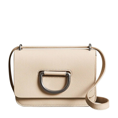 BURBERRY/博柏利 女士D型环包米色山羊皮单肩包斜挎包女包 4076708