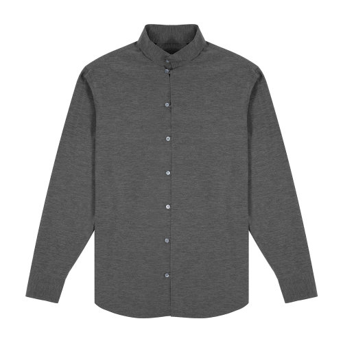 Emporio Armani 男士 灰色 纯色衬衫  91CF2L-9113C-611