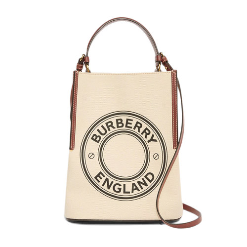 BURBERRY/博柏利 帆布/配皮 水桶单肩包 80268241