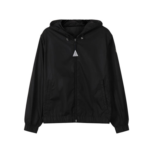 Moncler/蒙克莱【22春夏新款】女士Cecile宽松版薄款连帽夹克上衣外套毡艺徽标 1A00114 54155